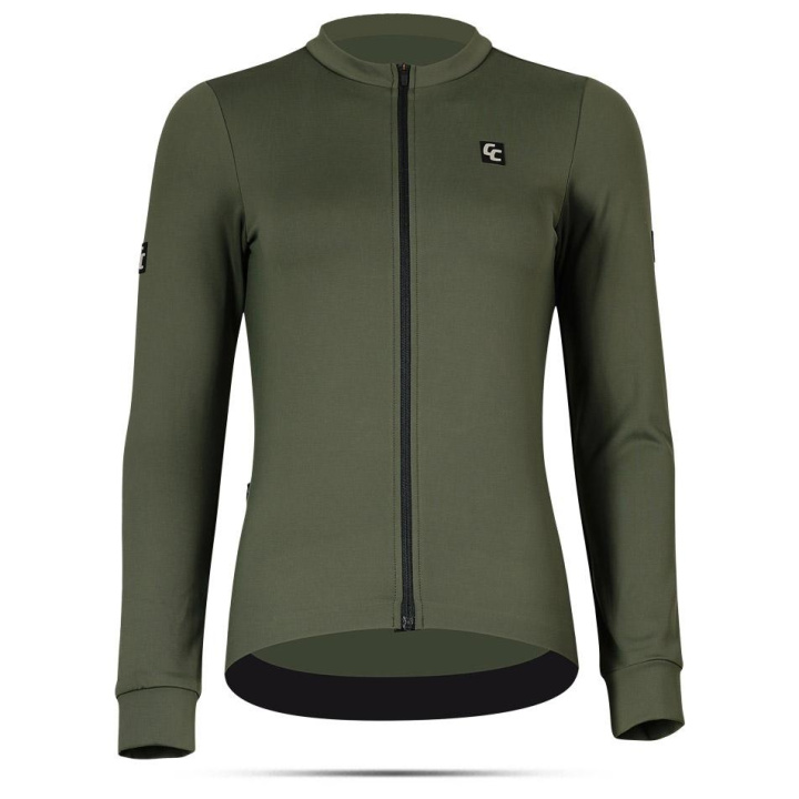 CC Classic Womens Long Sleeve Jersey Cykeltröja Army Green i gruppen Kläder/skor/hjälm / Tröjor / Långärmade tröjor hos CykelCity (11010)